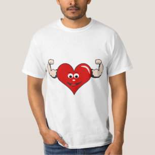 Strong Heart Men's Graphic Tee - Fitness Motivatio