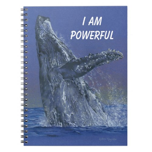 Strong Humpback Whale Art Notebook