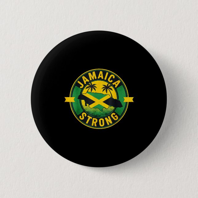 Strong I Love Jamaican Button (Front)