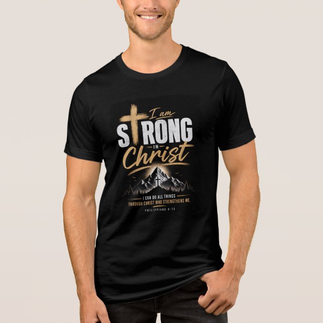 Strong in Christ Tri-Blend Shirt (Front)