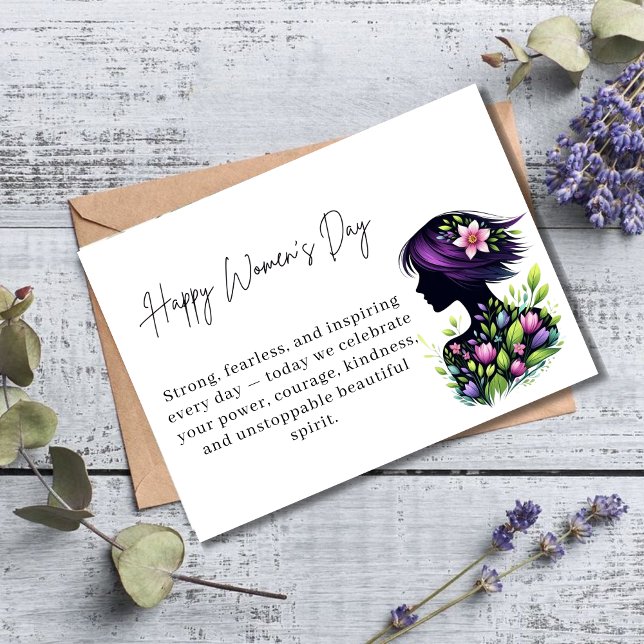 Strong Inspiring Women’s Day Empower Queen Card (Creator Uploaded)