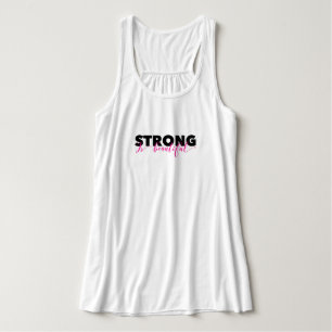 Strong is Beautiful Flowy Racerback Tank Top