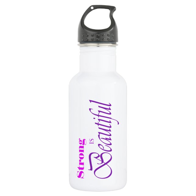 Strong Is Beautiful Stainless Steel Water Bottle (Front)