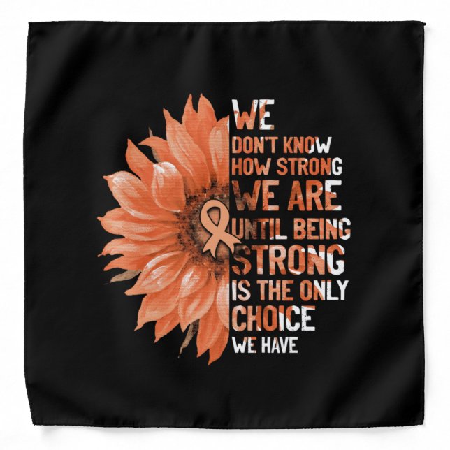 Strong Is The Only Choice Uterine Cancer Awareness Bandana (Front)