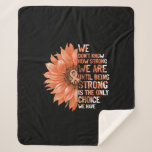 Strong Is The Only Choice Uterine Cancer Awareness Sherpa Blanket at Zazzle