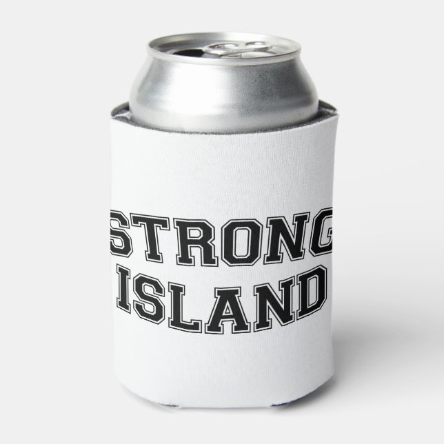 Strong Island, NYC, USA Can Cooler (Can Front)