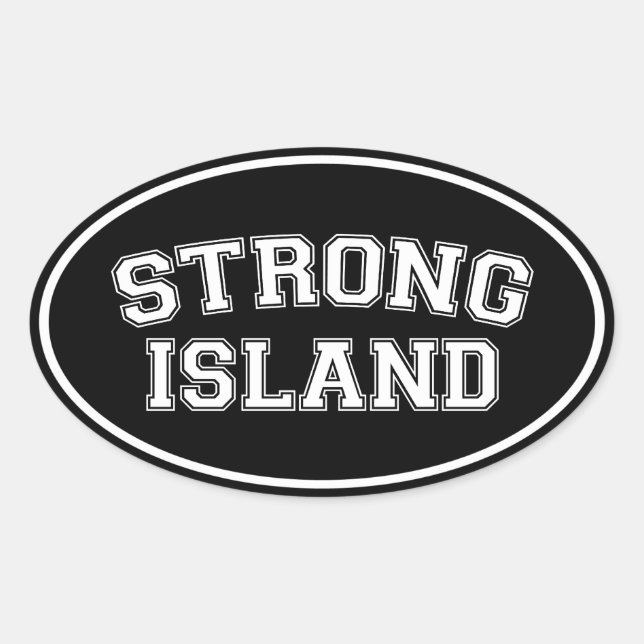Strong Island, NYC, USA Oval Sticker (Front)