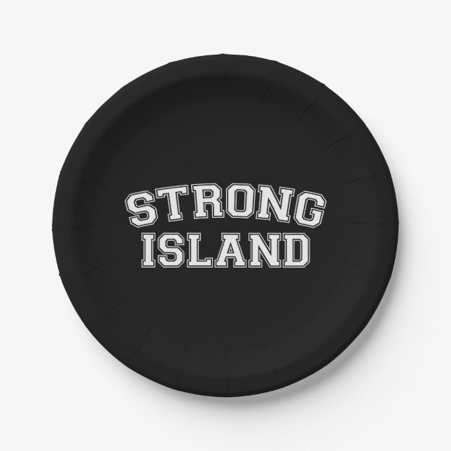 Strong Island, NYC, USA Paper Plates (Front)