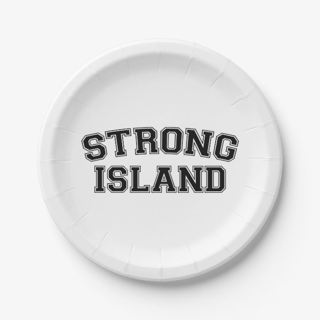 Strong Island, NYC, USA Paper Plates (Front)