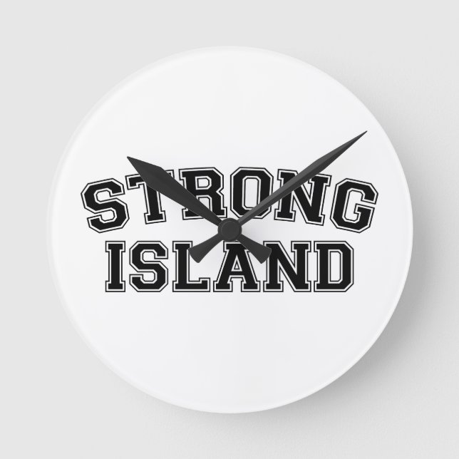 Strong Island, NYC, USA Round Clock (Front)