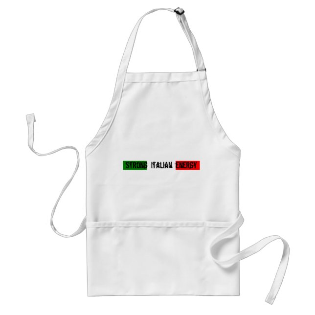 Strong Italian energy   Adult Apron (Front)