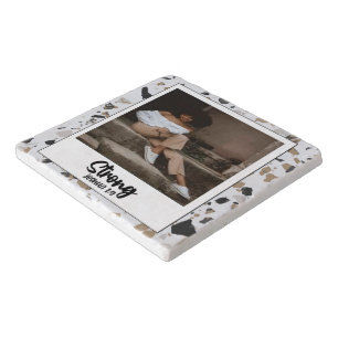 Strong Joshua 1:9 Terrazzo Pattern Trivet