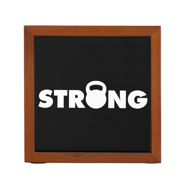 STRONG - Kettlebell Workout Motivational Pencil Holder (Front)