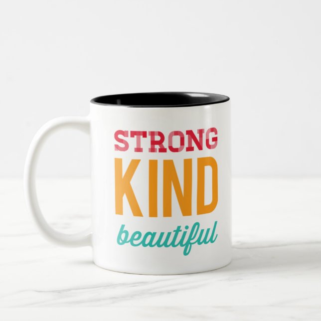 Strong kind beautiful Like Other Girls Two-Tone Coffee Mug (Left)