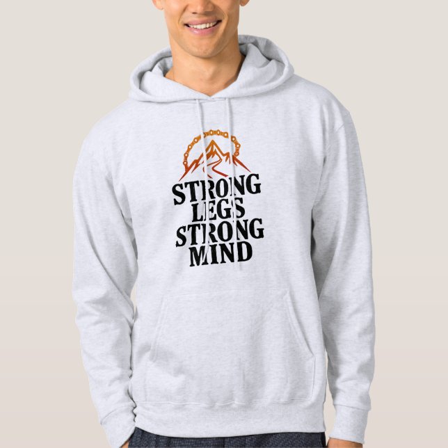 Strong Legs Strong Mind Cycling Hoodie (Front)
