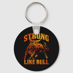 Strong Like A Bull Powerlifting Bodybuilding 12  Keychain