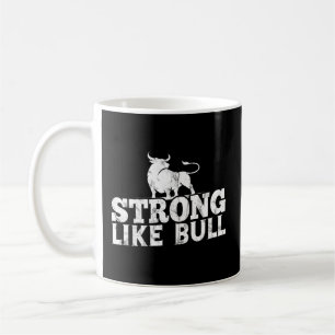 Strong Like A Bull Powerlifting Bodybuilding Coffee Mug