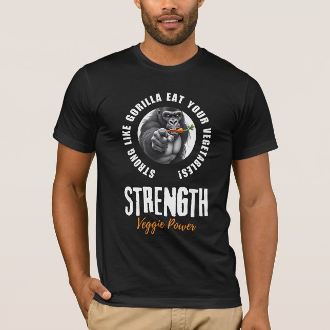 Strong Like Gorilla | Plant-Powered Fitness Tee (Front)
