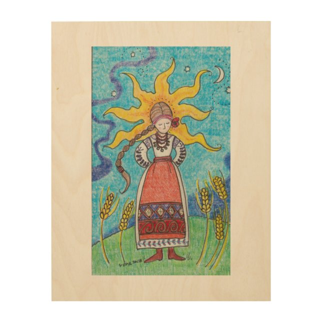Strong Like the Sun Wood Wall Art (Front)