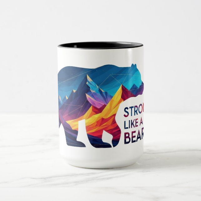 Strong Lile a Bear Colorful Outdoors Mug (Center)