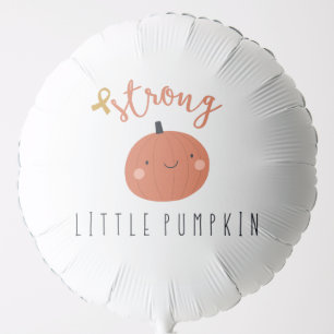 strong little pumpkin childhood cancer balloon