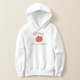 strong little pumpkin childhood cancer kids hoodie