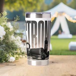 Strong Luxury Fitness Editorial Graphic Insulated Tumbler