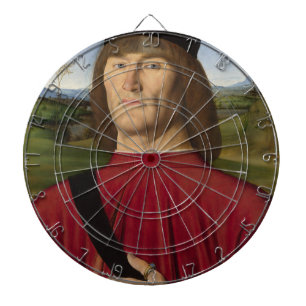 Strong Man With a Pink Carnation (Renaissance Art) Dart Board