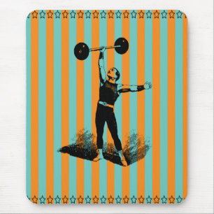strong man with stripes template mouse pad