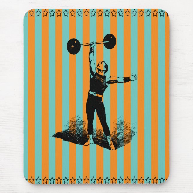 strong man with stripes template mouse pad (Front)