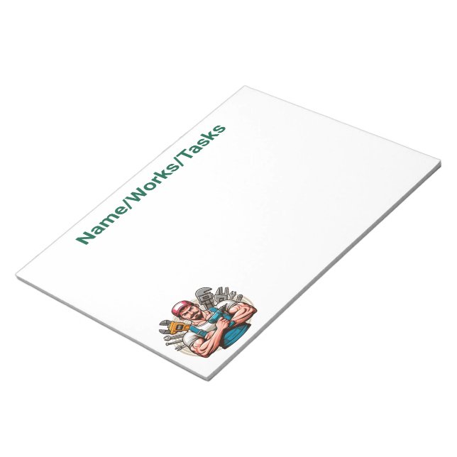 Strong Mechanic – Muscular Mechanic Notepad (Angled)