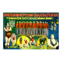 Strong Men Circus Show Vintage 1898 Poster