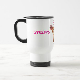 Strong Mom Gym Cat Travel Mug