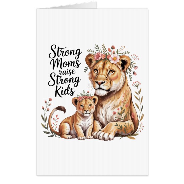 Strong Moms Raise Strong Kids Card (Front)