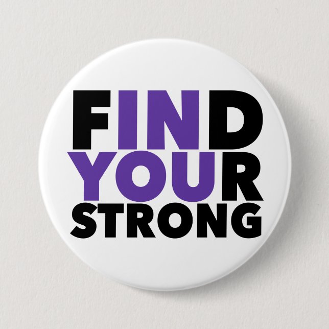 Strong Motivational Quote Button (Front)