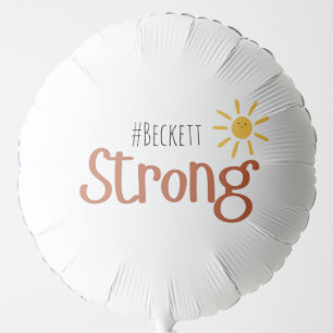 Strong #name childhood cancer Helium Balloon