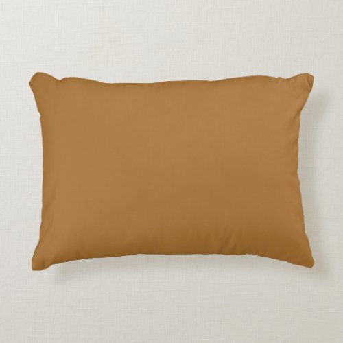  strong orangebrown solid color accent pillow