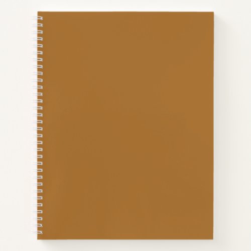  strong orangebrown solid color notebook