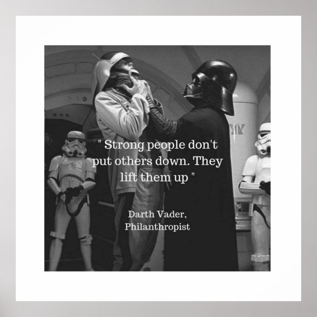 Strong people dont put others down they lift them poster (Front)