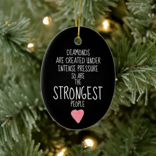 Strong People Inspirational Encouraging  Ceramic Ornament