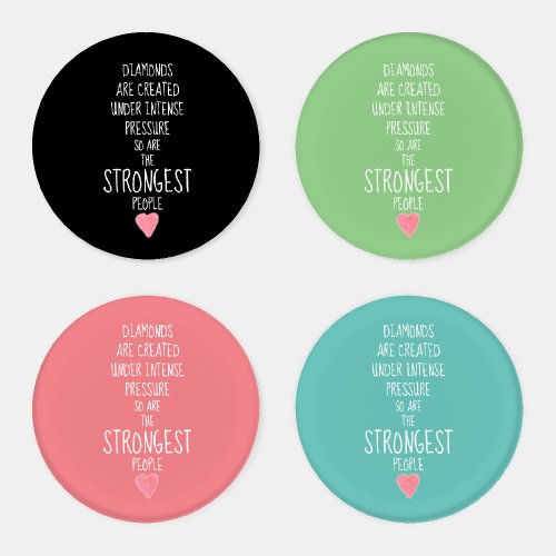 Strong People  Quote Coaster Set
