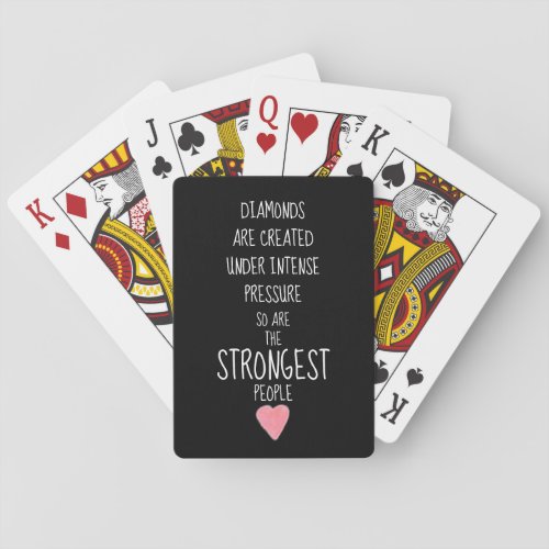 Strong People Quote Playing Cards