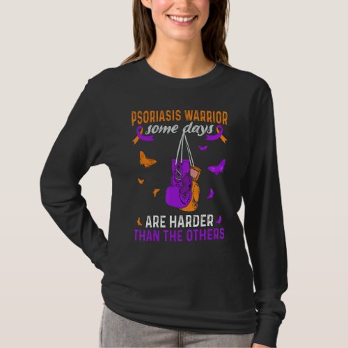 Strong Psoriasis Warrior Ribbon Support Psoriasis  T-Shirt