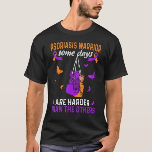Strong Psoriasis Warrior Ribbon Support Psoriasis  T-Shirt