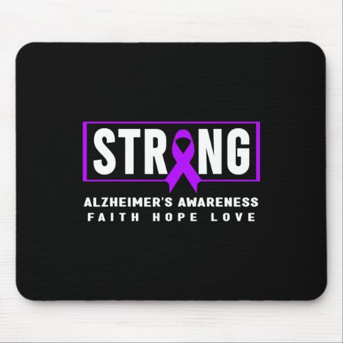 Strong _ Purple Ribbon Heimers Awareness  Mouse Pad