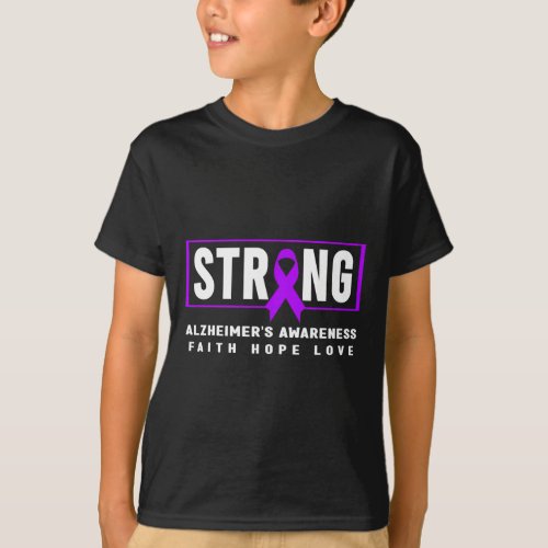 Strong _ Purple Ribbon Heimers Awareness  T_Shirt