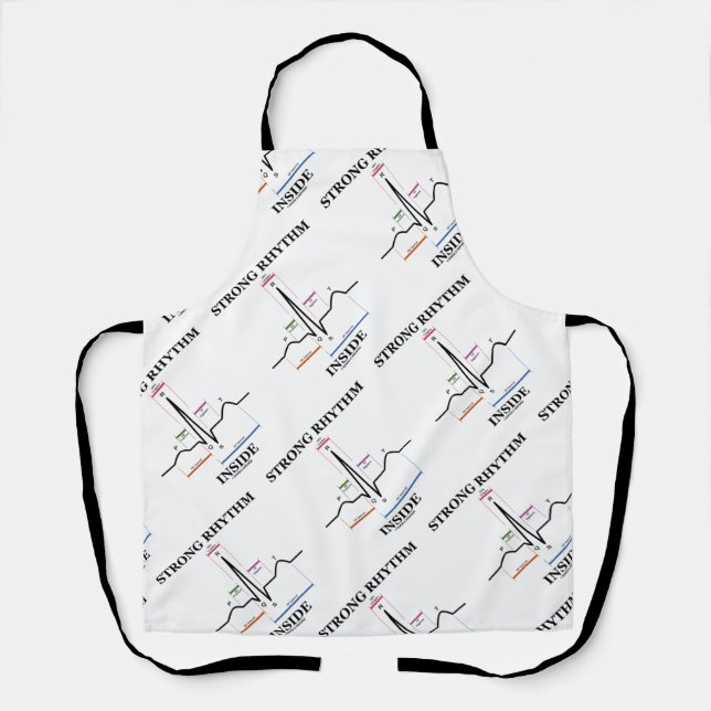 Strong Rhythm Inside ECG/EKG Heartbeat Apron (Front)