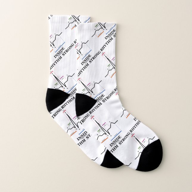 Strong Rhythm Inside ECG/EKG Heartbeat Socks (Pair)