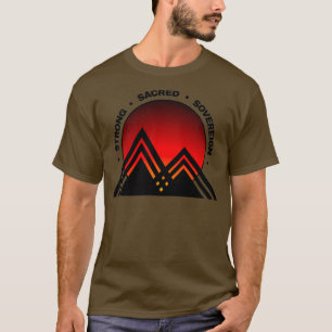 Strong Sacred Sovereign Indigenous Sun Design T-Shirt