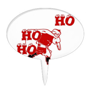 Strong Santa Ho Ho Ho Collection Cake Topper